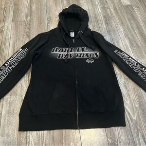Harley-Davidson Black Zip-Up Hoodie